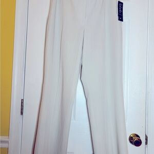 Rafaella   Women’s Stretch Cream Pin Stripe Pants in Cream color Size 14.